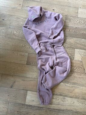 Comfort Logo Dusty Mauve Hoodie & Sweatpants Set